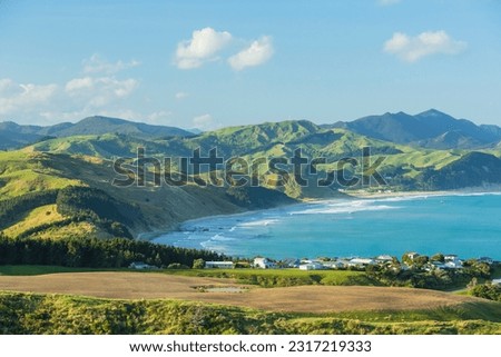View from Castle Rock at Castle Point in Wairarapa, New Zealand