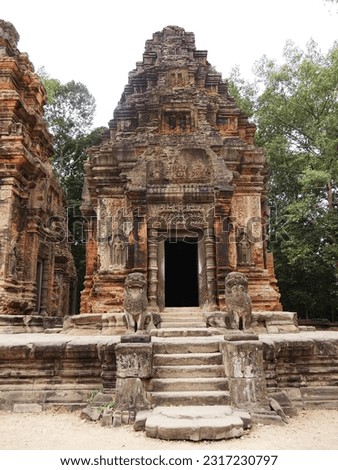 Preah Ko Temple on Roluos Site, Siem Reap Province, Angkor's Temple Complex Site listed as World Heritage by Unesco in 1192, built in 880, Cambodia
