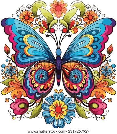  colorful butterfly  vector format in black and white