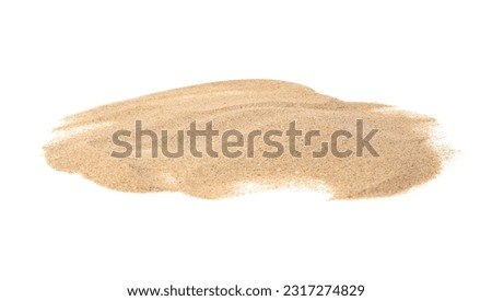 Beautiful dry beach sand isolated on white Royalty-Free Stock Photo #2317274829