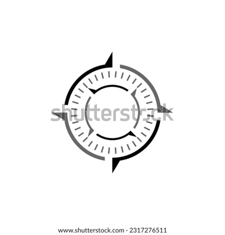 compass arrow brands modern vector logo design symbol