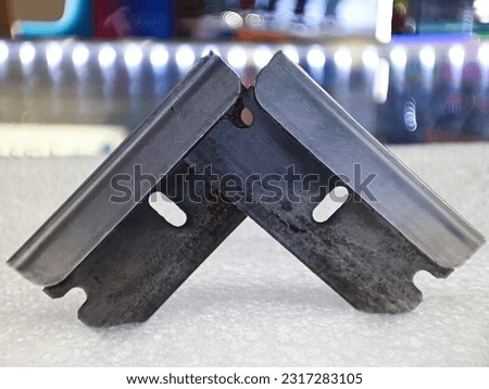 razor blade that have been used for a long time Royalty-Free Stock Photo #2317283105