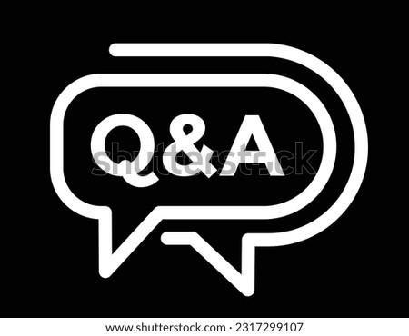 q and a, questions and answers, speech bubble, speedh baloon, vector illustration 