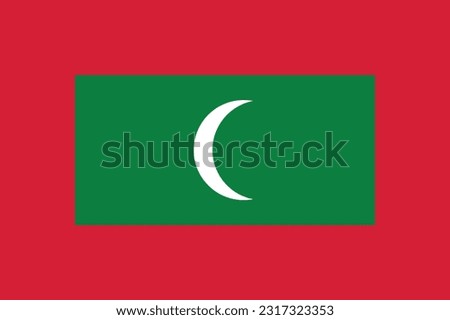 Flag of Maldives - Vector illustration.