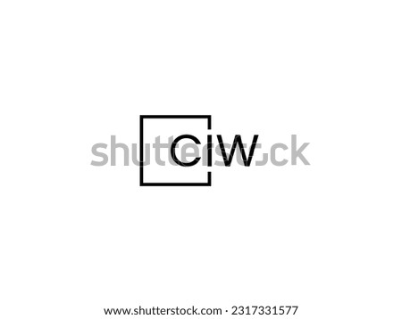 CIW Letter Initial Logo Design Vector Illustration