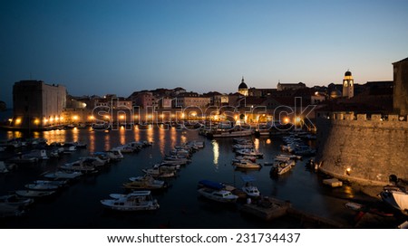 evening at Dubrovnik Royalty-Free Stock Photo #231734437