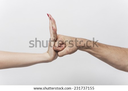 Stop violence against women Royalty-Free Stock Photo #231737155