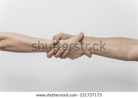 Couple holding to each other