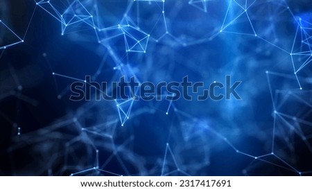abstract digital dots blue background, big data concept