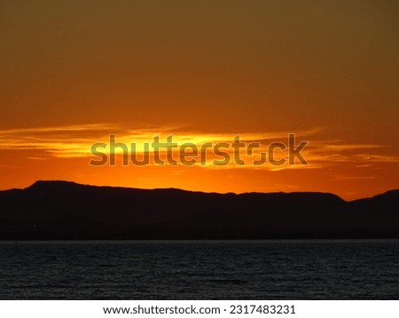 A beautiful sunset in Mar Menor, La Manga (Murcia)