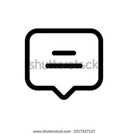 Simple Chat Bubble icon. The icon can be used for websites, print templates, presentation templates, illustrations, etc