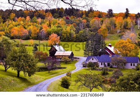 Sleepy Hollow Farm, VT, USA Royalty-Free Stock Photo #2317608649