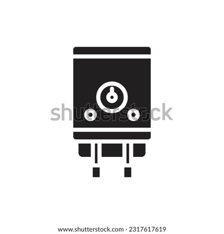 Water Heater Filled Icon Vector Illustration