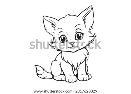 COLORING-PAGES-FOR-KIDS-CAT Stock Vector Images - Avopix.com