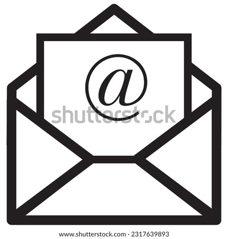 Email icon. Envelope Mail icon template color editable. Contacts message send letter symbol vector illustration for graphic and web design.