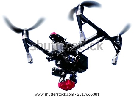 drone uav with multisoectral camera flying for capture agriculture crop health and make 3d mapping.