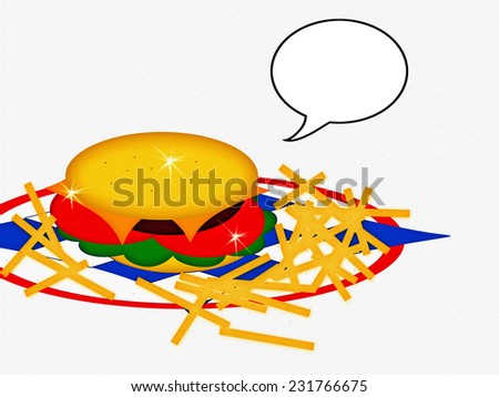 Hamburger with Fries
