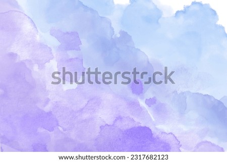 Purple blue abstract watercolor background