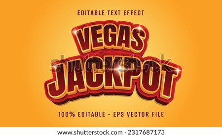 vegas jackpot 3d text effect design  Royalty-Free Stock Photo #2317687173