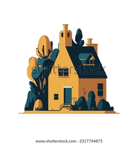 house vector illustration, house clip art, simple house design
