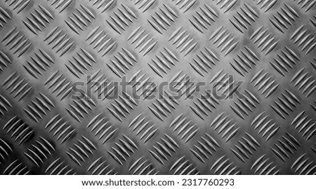 Steel diamond plate texture with copy space.