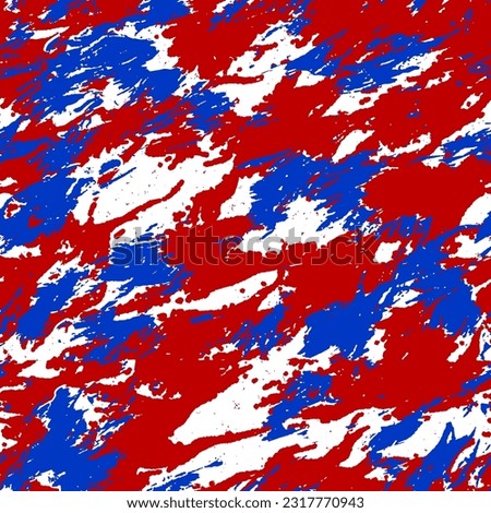 Abstract Hand Drawing Camouflage Brush Strokes Animal Skin Seamless Vector Pattern Isolated Background