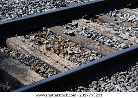 An old damaged train track 