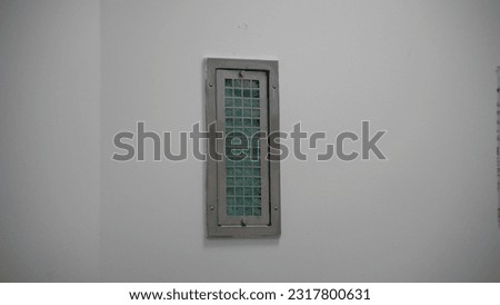 Filter. Air filter hanging on the wall. operating room filter