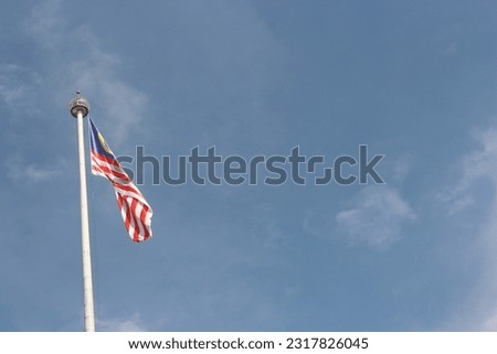 Malaysia flags is waving on the skies