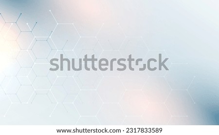 Abstract Technology, Futuristic Digital Hi Tech Concept. Abstract White and Gold Hexagonal Background. Luxury White Pattern. Vector Illustration
