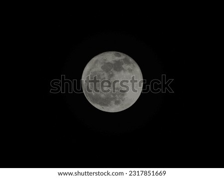 full moon on the dark sky