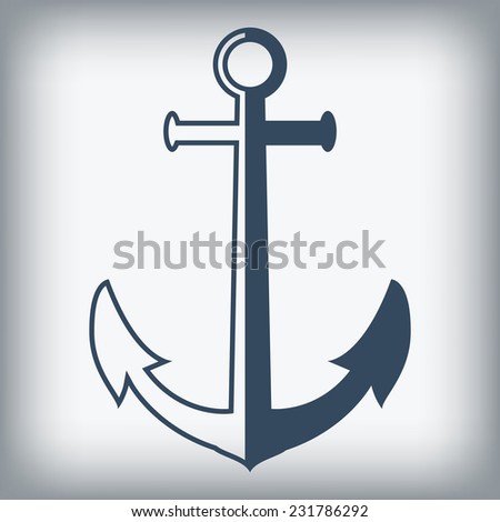 Vector image of an anchor