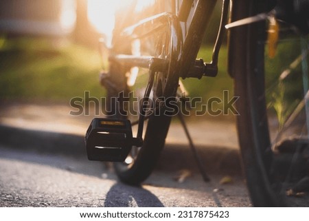 Close-up image of bicycle pedal Royalty-Free Stock Photo #2317875423