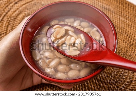 Sweet soup with plenty of Taiwanese peanuts Royalty-Free Stock Photo #2317905761