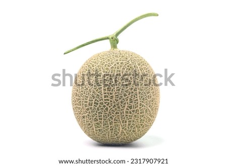 Sweet Green melons isolated on white background, With clipping path. Royalty-Free Stock Photo #2317907921
