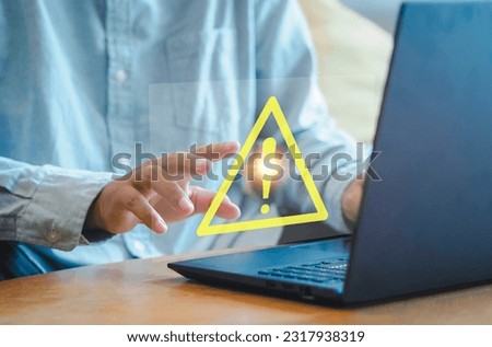 System hacked alert after cyber attack on computer network. compromised information concept. internet virus cyber security and cybercrime. hackers to steal the information is a cybercriminal Royalty-Free Stock Photo #2317938319