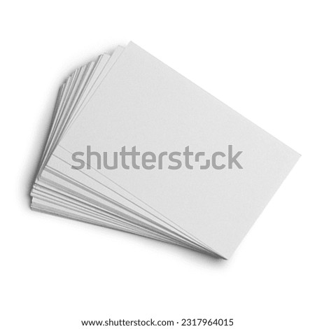 Blank Corporate stationery set mockup at white textured paper background. Royalty-Free Stock Photo #2317964015