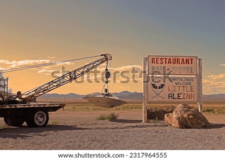 A Drive Past Area 51 Royalty-Free Stock Photo #2317964555