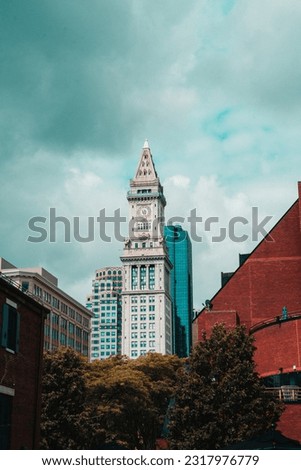 Custom House Clock Town in Boston, Massachusetts