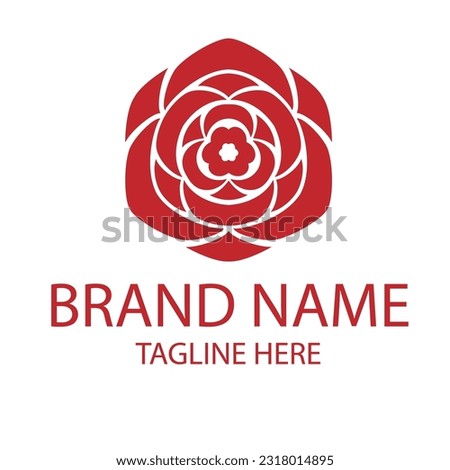 Mandala flower design logo for brand