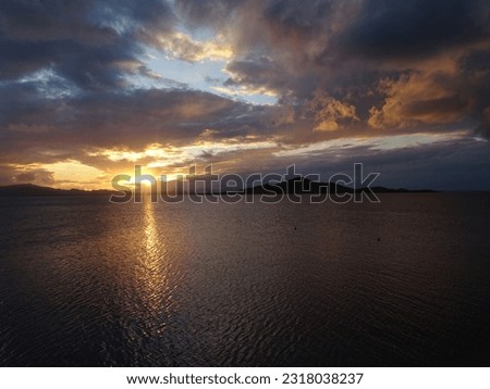 Cloudy sunset in Mar Menor, La Manga (Murcia)