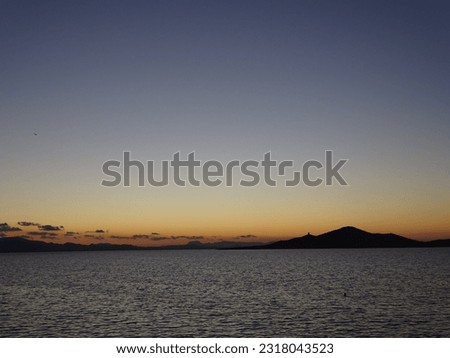 A beautiful dusk in Mar Menor, La Manga (Murcia)