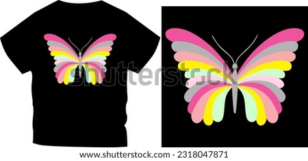 buterfly multi color vector graphic design