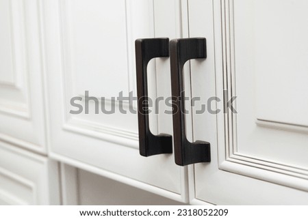 fitted kichen cabinet handles door wooden furniture white