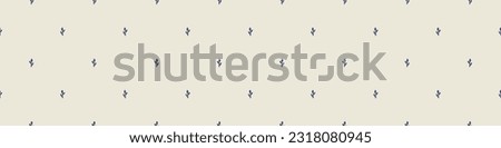 Quirky floral lino cut motif vector border. Seamless decoration of whimsical foliate design for modern banner.
