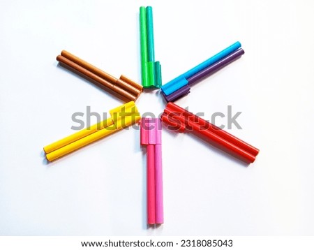 One of the most important writing tools are colored pens. Generally children really like colored pens.