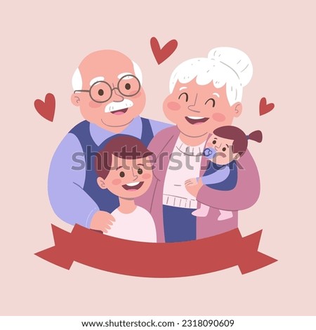 Grandparents day, grandfather and grandmother Royalty-Free Stock Photo #2318090609
