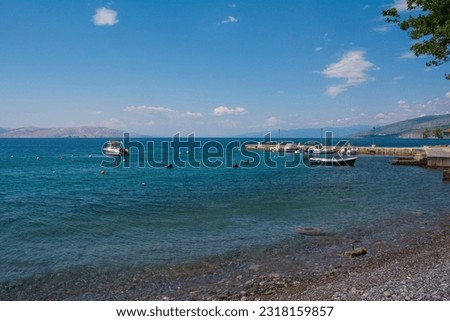 The Adriatic coast of Croatia in the village of Sveti Juraj in Lika-Senj county. Late spring Royalty-Free Stock Photo #2318159857