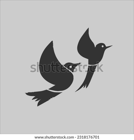 Birds Logo flying abstract design vector template