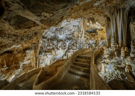 caves of Campanet, Natural landscape of the Serra de Tramuntana, Mallorca, balearic islands, Spain